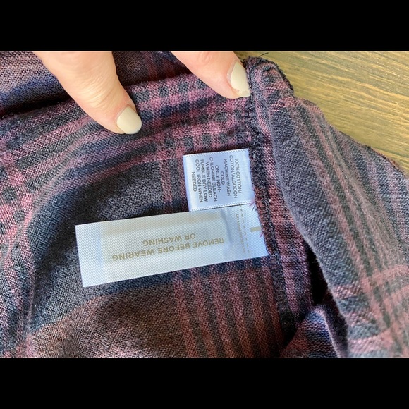 NWT LOFT Plaid Shirtdress Purple & Black Size XXSmall Petite - Picture 7 of 8